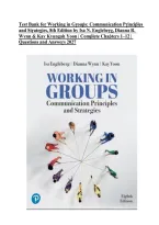 Test Bank for Working in Groups&colon; Communication Principles and Strategies&comma; 8th Edition by Isa N&period; Engleberg&comma; Dianna R&period; Wynn & Kay Kyungah Yoon &vert; Complete Chapters 1&ndash;12 &vert; Questions & Answers 2027