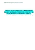 Understanding Nursing Research 7th Edition by Susan Grove & Jennifer Gray &vert; Test Bank&comma; Questions & Answers &vert; Study Guide & Exam Prep &vert; 2026&sol;2027