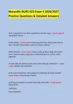 Maryville NURS 623 Exam 4 2026&sol;2027 Practice Questions & Detailed Answers &NewLine; &NewLine; &NewLine;