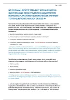 Nr 226 Exam1 Newest 2026&sol;2027 Actual Exam 100 &NewLine;Questions And Correct &lpar;Verified Answers&rpar; With &NewLine;Detailed Explanations Covering Recent And Most Tested Questions &vert;Already Graded A&plus; &NewLine;