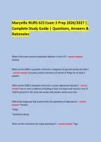 Maryville NURS 623 Exam 3 Prep 2026&sol;2027 &vert; &NewLine;Complete Study Guide &vert; Questions&comma; Answers & Rationales &NewLine; &NewLine;