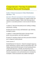 Comprehensive Nursing Examination&colon; Pediatric Bacterial Meningitis &ndash; Complete Exam Material