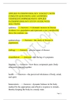 Applied Pathophysiology 2026&sol;2027 &vert; With &NewLine;Comlete Questions And Answers &vert; &NewLine;Verified&sol;&sol;Comprehensive Applied &NewLine;Pathophysiology Study Guide With &NewLine;Solutions