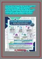 Nr566 Week 8 Final Exam Due 1St March 2026 Complete Actual Exam Questions 1- 100 Nr566 Advanced Pharmacology For Care Of The Family Nr 566 Midterm And Finals Examplify Online Proctored Exam Actual Questions And Correct Answers &lpar;Verified Answers&rpar;