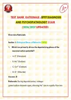 Test Bank Rationale&colon; EPPP Diagnosis and Psychopathology Exam &lpar;2026&sol;2027 Updated&rpar;&NewLine;