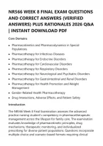 Nr566 Week 8 Final Exam Questions&NewLine;And Correct Answers &lpar;Verified&NewLine;Answers&rpar; Plus Rationales 2026 Q&A&NewLine;&vert; Instant Download Pdf
