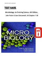 Test Bank for Microbiology&colon; An Evolving Science&comma; 6th Edition by John Foster & Joan Slonczewski &ndash; Complete All Chapters 1-28 Questions & Answers