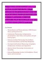Nr567 Final Exam Newest 2025&sol;2026 &NewLine;Actual Exam Test Bank &vert; Nr567 &NewLine;Advanced Pharmacology For The &NewLine;Agacnp Final Exam Questions And &NewLine;Correct Answers &lpar;Verified &NewLine;Answers&rpar; Plus Rationales 2026 Q&A &NewLine;&vert; Latest Exam Update 2026&sol;2027