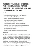 Rnsg 2539 Final Exam &ndash; Questions&NewLine;And Correct Answers &lpar;Verified&NewLine;Answers&rpar; Plus Rationales 2026 Q&A&NewLine;&vert; Instant Download Pdf