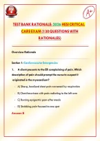 Test Bank Rationale&colon; HESI Critical Care Exam &lpar;130 Questions with Rationales&rpar; 2026 &NewLine;
