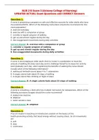NUR 215 Exam 3 &lpar;Arizona College of Nursing&rpar;&NewLine;UPDATED ACTUAL Exam Questions and CORRECT Answers&NewLine;
