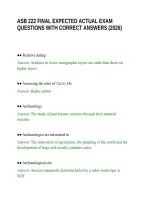 Asb 222 Final Expected Actual Exam&NewLine;Questions With Correct Answers &lpar;2026&rpar;