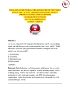 NR 566 Advanced Pharmacology For Care Of The Family Final Exam 2026 &sol; 2027 Questions And Correct Verified Answers With Rationales