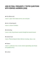 Asb 222 Final Frequently Tested Questions&NewLine;With Verified Answers &lpar;2026&rpar;