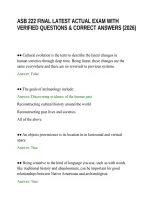 Asb 222 Final Latest Actual Exam With&NewLine;Verified Questions & Correct Answers &lpar;2026&rpar;