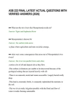 Asb 222 Final Latest Actual Questions With&NewLine;Verified Answers &lpar;2026&rpar;