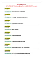NUR 254 Exam 1&NewLine;UPDATED ACTUAL Exam Questions and CORRECT Answers