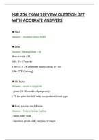 Nur 254 Exam 1 Review Question Set&NewLine;With Accurate Answers