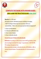 Complete Test Bank with Answer Guide &ndash; LEIK AANP FNP Practice Exam 2026&sol;2027&NewLine;