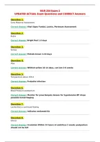 NUR 254 Exam 2&NewLine;UPDATED ACTUAL Exam Questions and CORRECT Answers&NewLine;