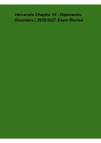 Varcarolis Chapter 14 Depressive Disorders 2026&ndash;2027&colon; Exam Review&comma; Study Guide & Key Concepts