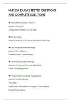 Nur 254 Exam 2 Tested Questions&NewLine;And Complete Solutions
