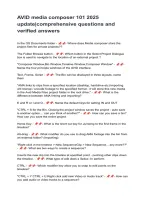 AVID Media Composer 101 &vert; Practice Questions & Answers &vert; Study Guide