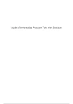 Audit of Inventories Practice Test &vert; Questions & Solutions &vert; Exam Prep