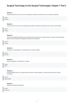 Surgical Technology Chapter 7 Part 2 Practice Questions And Solutions