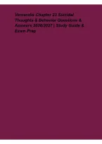 Varcarolis Chapter 23 Suicidal Thoughts & Behavior 2026&ndash;2027&colon; Questions&comma; Answers&comma; Study Guide & Exam Review