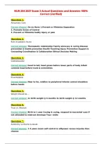 NUR 254 2027 Exam 3 Actual Questions and Answers 100&percnt;&NewLine;Correct &lpar;verified&rpar;&NewLine;