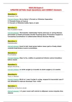 NUR 254 Exam 3&NewLine;UPDATED ACTUAL Exam Questions and CORRECT Answers