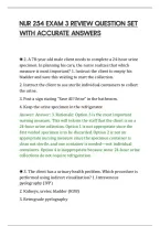 Nur 254 Exam 3 Review Question Set&NewLine;With Accurate Answers&NewLine;