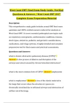 West Coast EMT Questions & Final Exam Study Guide &vert; Complete Exam Preparation