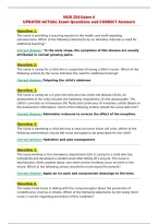 NUR 254 Exam 4&NewLine;UPDATED ACTUAL Exam Questions and CORRECT Answers&NewLine;