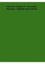 Varcarolis Chapter 24 Personality Disorders 2026&ndash;2027&colon; Exam Review&comma; Study Guide & Key Concepts