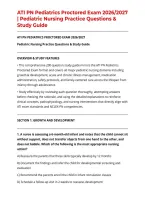 ATI PN Pediatrics Proctored Exam 2026&sol;2027 &vert; Pediatric Nursing Practice Questions & Study Guide
