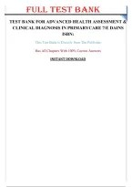 Advanced Health Assessment & Clinical Diagnosis in Primary Care 7th Edition Test Bank &vert; Dains &vert; 2025 Exam Prep