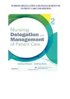 Test Bank for Nursing Delegation and Management of Patient Care 3rd Edition by Kathleen Motacki&comma; All Chapters Covered&comma; A&plus; guide&period;&NewLine;