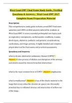 West Coast EMT 2027 &vert; Questions & Answers &vert; Final Exam Study Guide & Exam Preparation