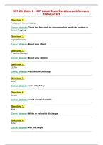 NUR 254 Exam 2 - 2027 Actual Exam Questions and Answers -&NewLine;100&percnt; Correct&NewLine;