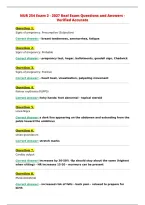 NUR 254 Exam 2 - 2027 Real Exam Questions and Answers -&NewLine;Verified Accurate&NewLine;