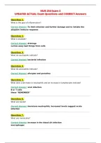 NUR 254 Exam 3&NewLine;UPDATED ACTUAL Exam Questions and CORRECT Answers&NewLine;