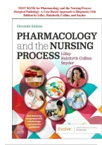 TEST BANK for Pharmacology and the Nursing Process &lpar;Surgical Pathology&colon; A Case Based Approach to Diagnosis&rpar; 11th Edition by Lilley&comma; Rainforth&comma; Collins&comma; and Snyder&NewLine;