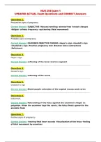 NUR 254 Exam 1&NewLine;UPDATED ACTUAL Exam Questions and CORRECT Answers