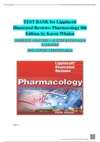 TEST BANK&colon; Lippincott Illustrated Reviews&colon; Pharmacology 8th Edition by Karen Whalen PharmD BCPS
