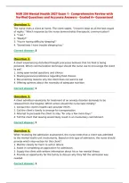 NUR 256 Mental Health 2027 Exam 1 - Comprehensive Review with&NewLine;Verified Questions and Accurate Answers - Graded A&plus; Guaranteed