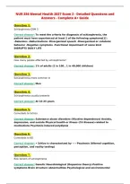NUR 256 Mental Health 2027 Exam 2 - Detailed Questions and&NewLine;Answers - Complete A&plus; Guide