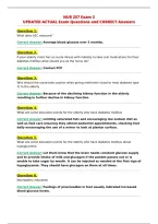 NUR 257 Exam 3&NewLine;UPDATED ACTUAL Exam Questions and CORRECT Answers