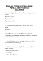 Escrow Test Questions Bank 2026 Verified Graded A&period;pdf